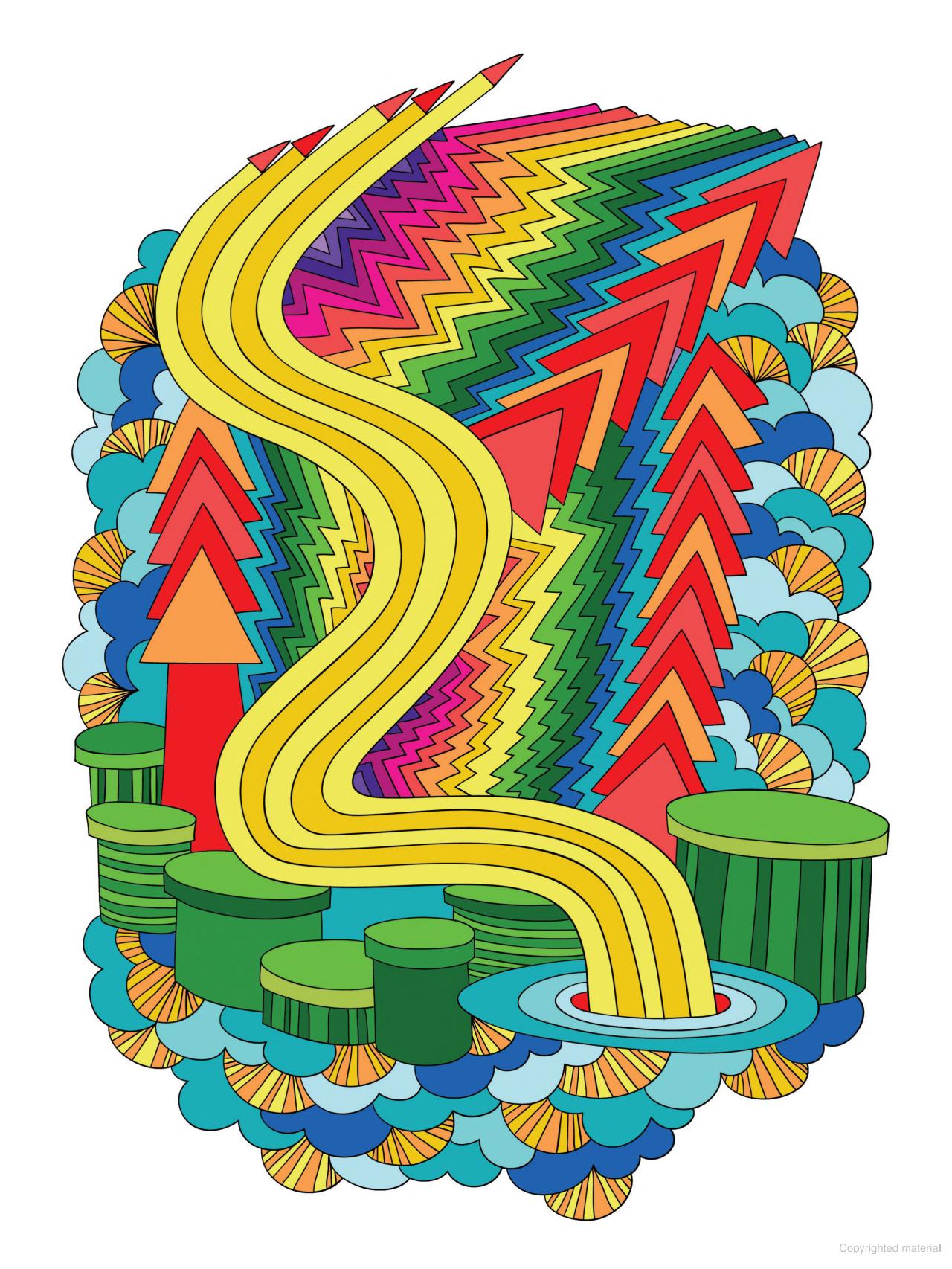 DVR Creative Haven® Stained Glass Coloring Book: Simply Abstract