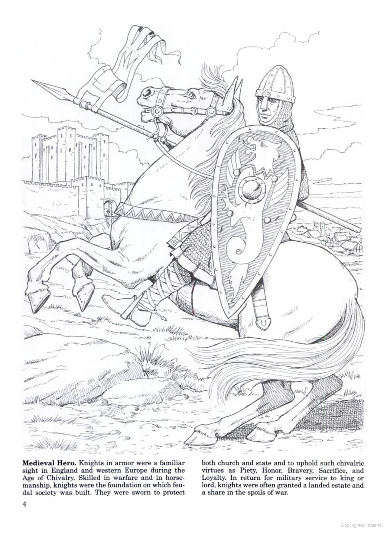 DVR Medieval Jousts & Tournaments Coloring Book