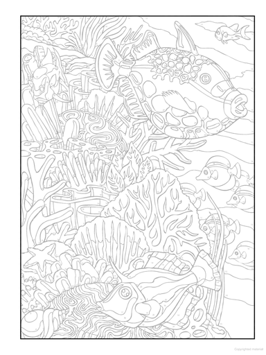 DVR Creative Haven® Color-By-Number: Sea Life