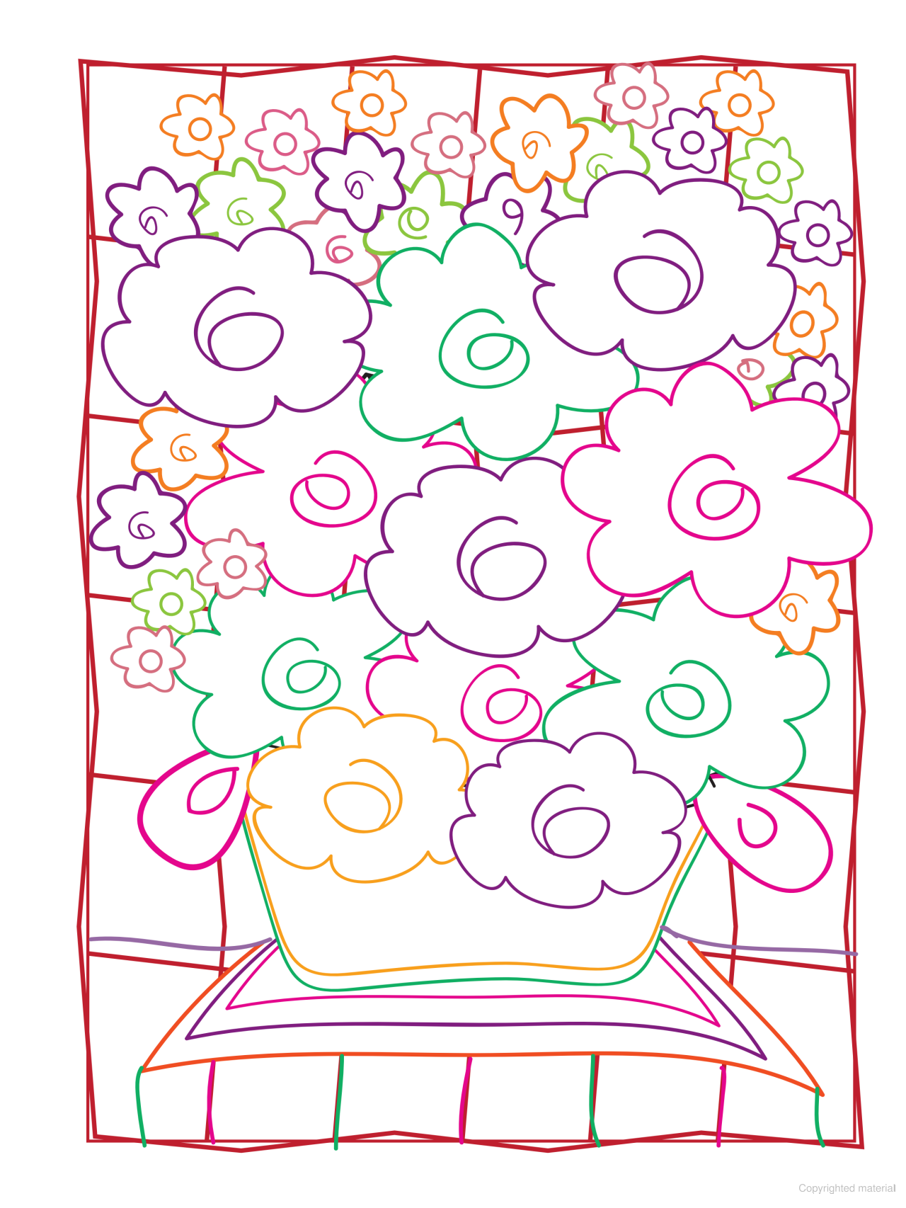 Creative Haven® Coloring Book: Fabulous Flowers Designs with a Splash of Color