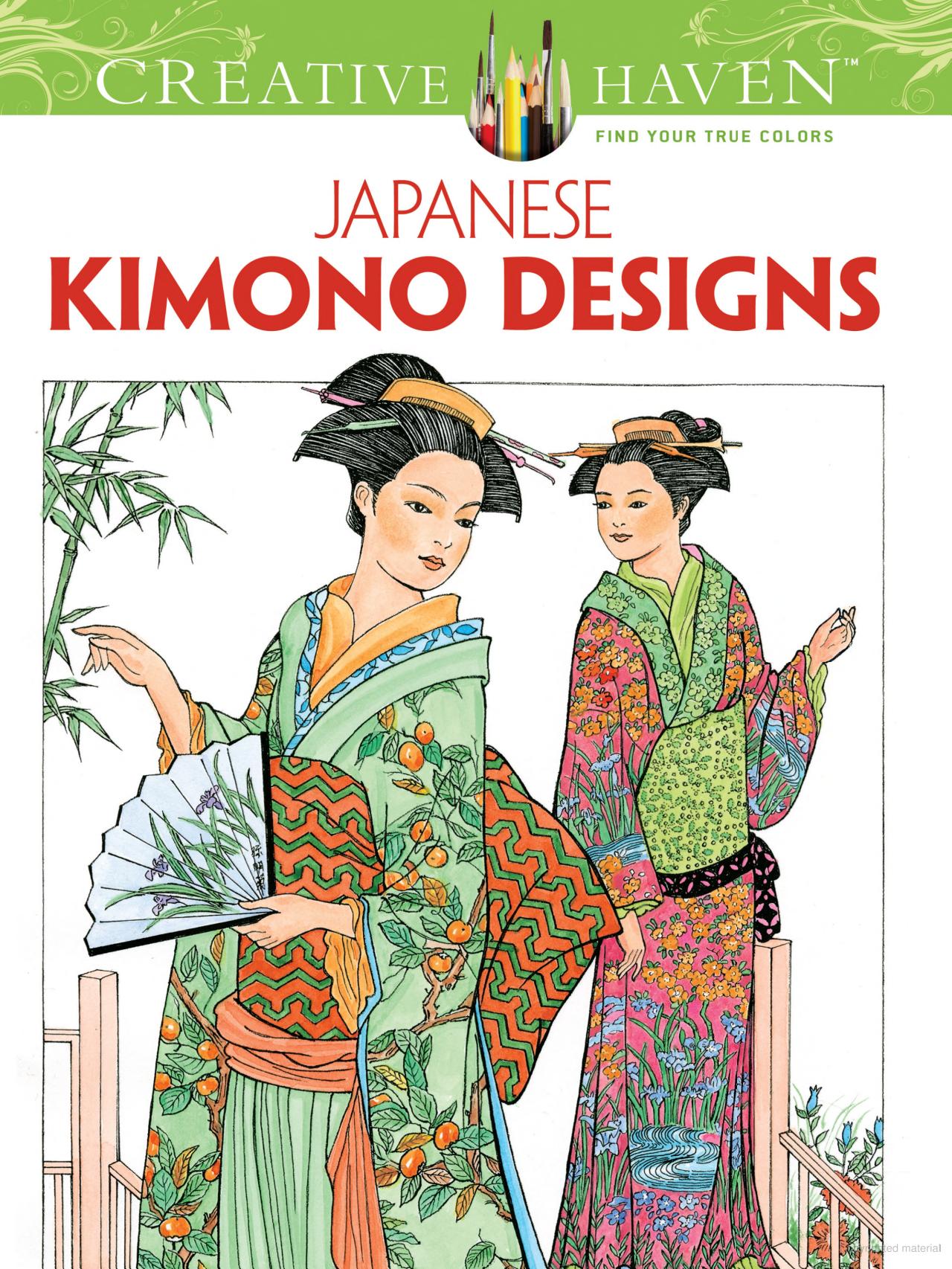 DVR Creative Haven® Coloring Book: Japanese Kimono Designs