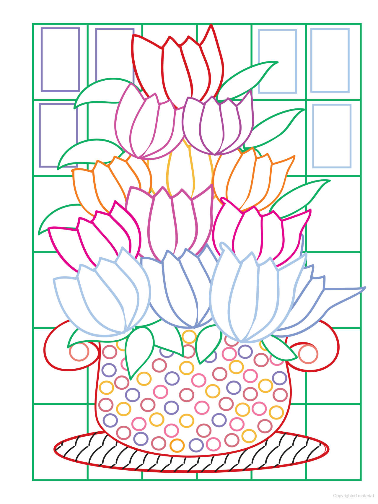 Creative Haven® Coloring Book: Fabulous Flowers Designs with a Splash of Color