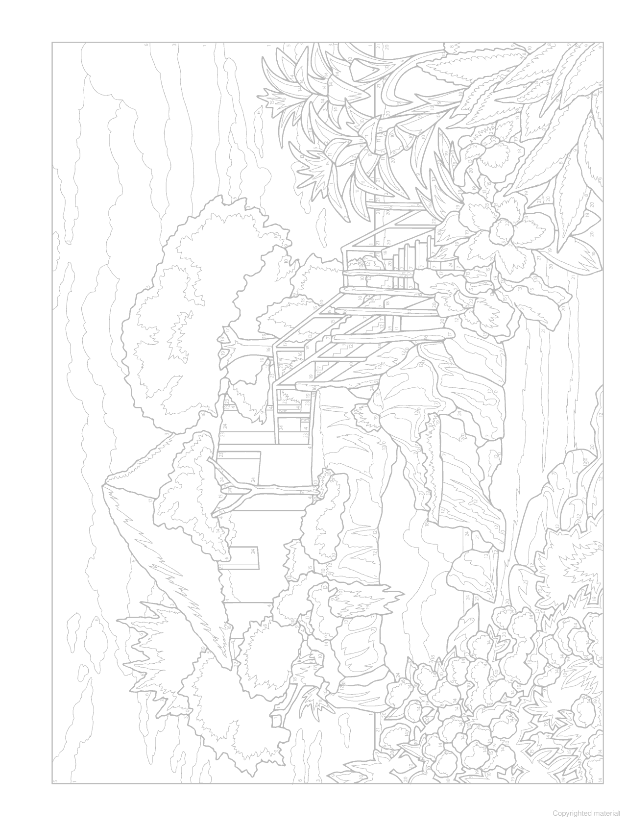 Creative Haven® Color-By-Number: Wanderlust