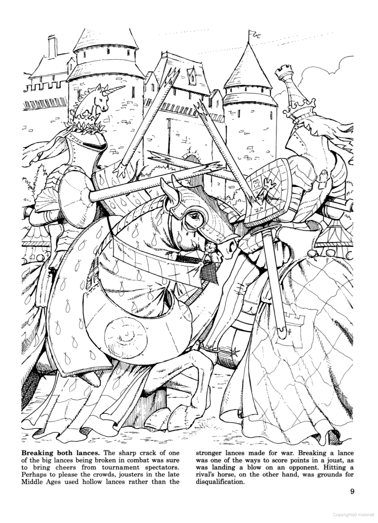 DVR Medieval Jousts & Tournaments Coloring Book