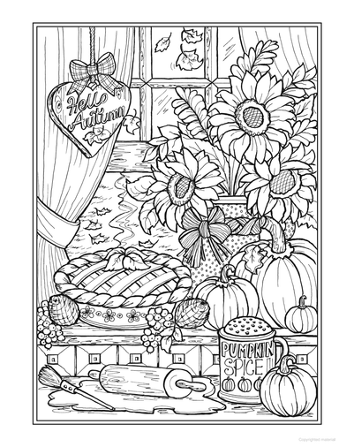 DVR Creative Haven® Coloring Book: Autumn Harvest
