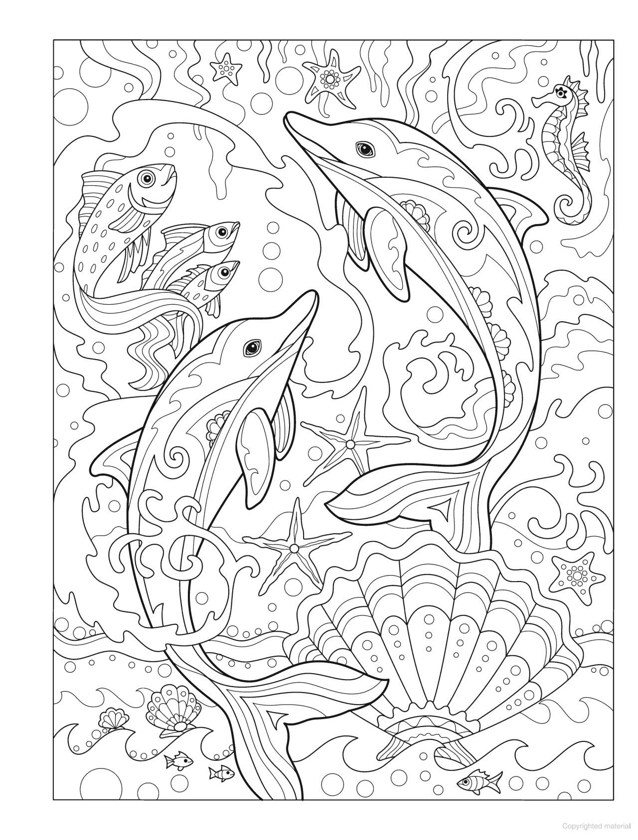 DVR Creative Haven® Coloring Book: Fanciful Sea Life