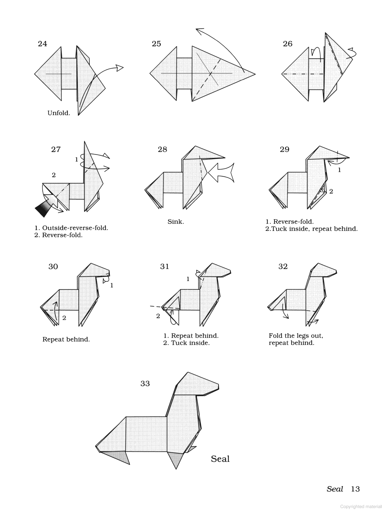 DVR Favorite Animals in Origami