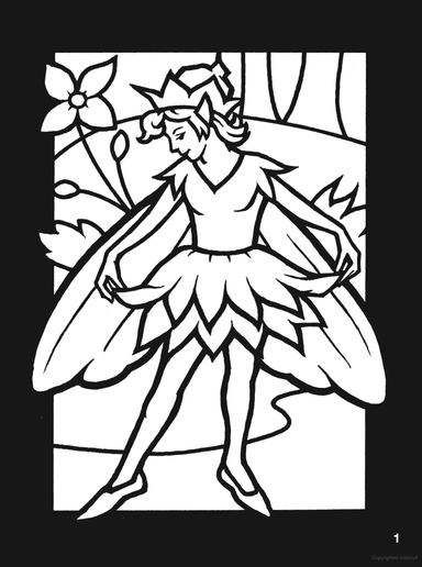 DVR Fairy World Mini Stained Glass Coloring Book
