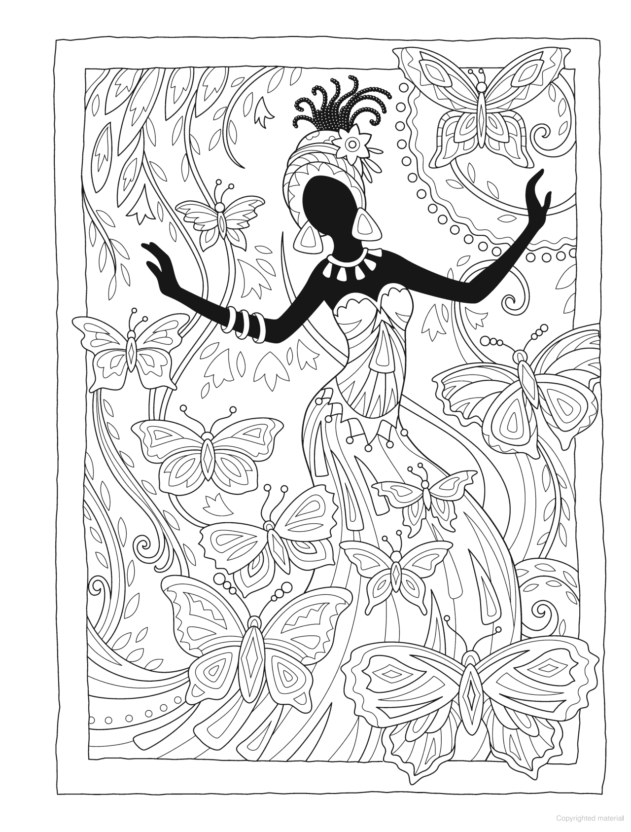 DVR Creative Haven® Coloring Book: African Glamour