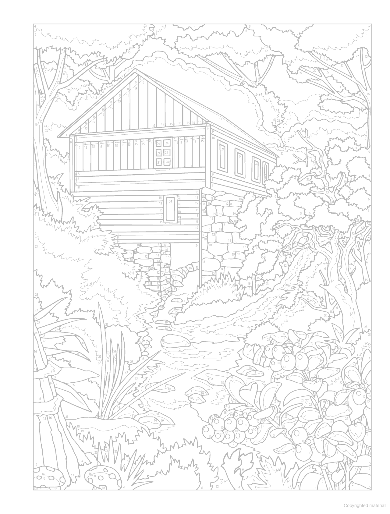 DVR Creative Haven® Color-By-Number: Country Scenes