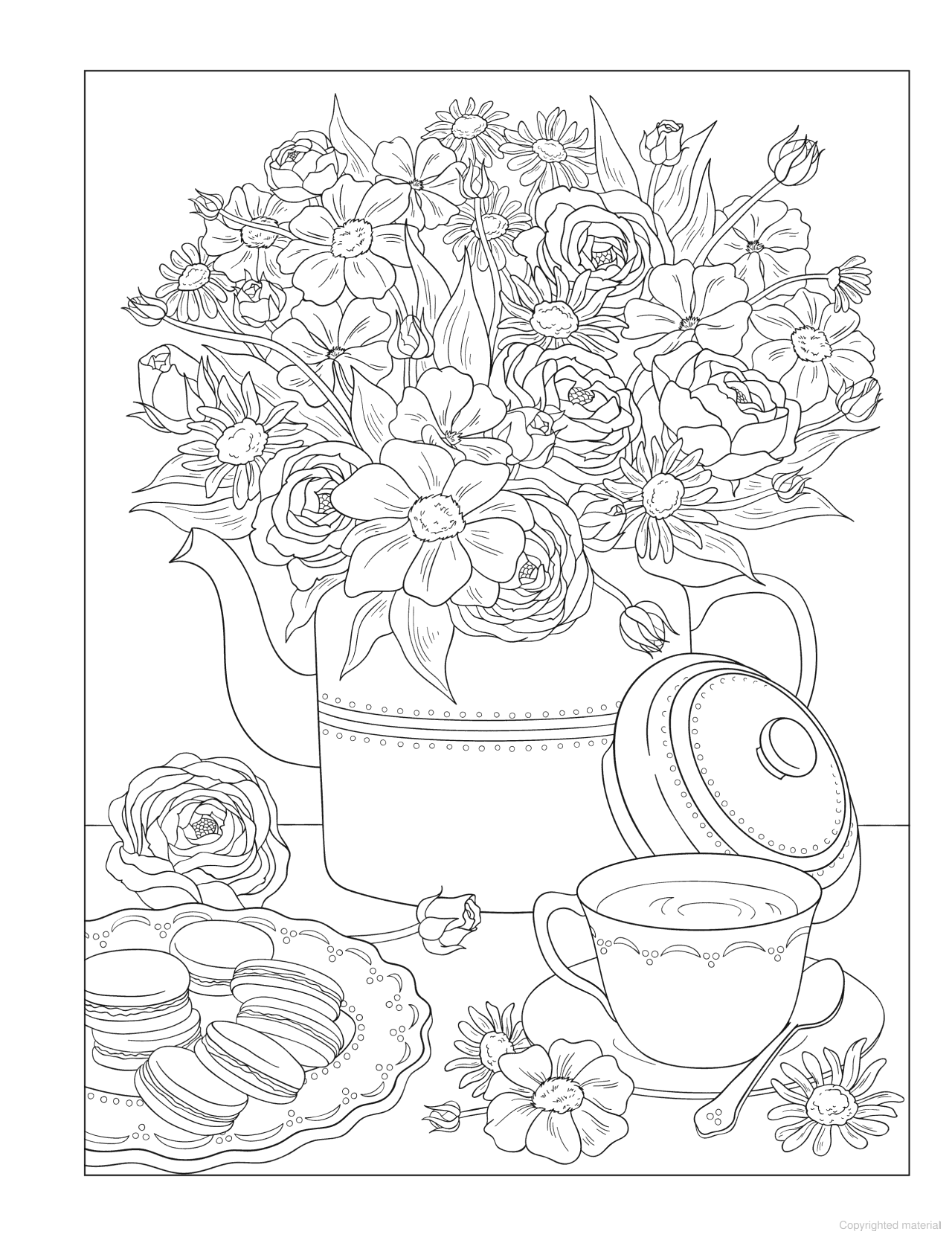 DVR Creative Haven® Coloring Book: Flower Fancy