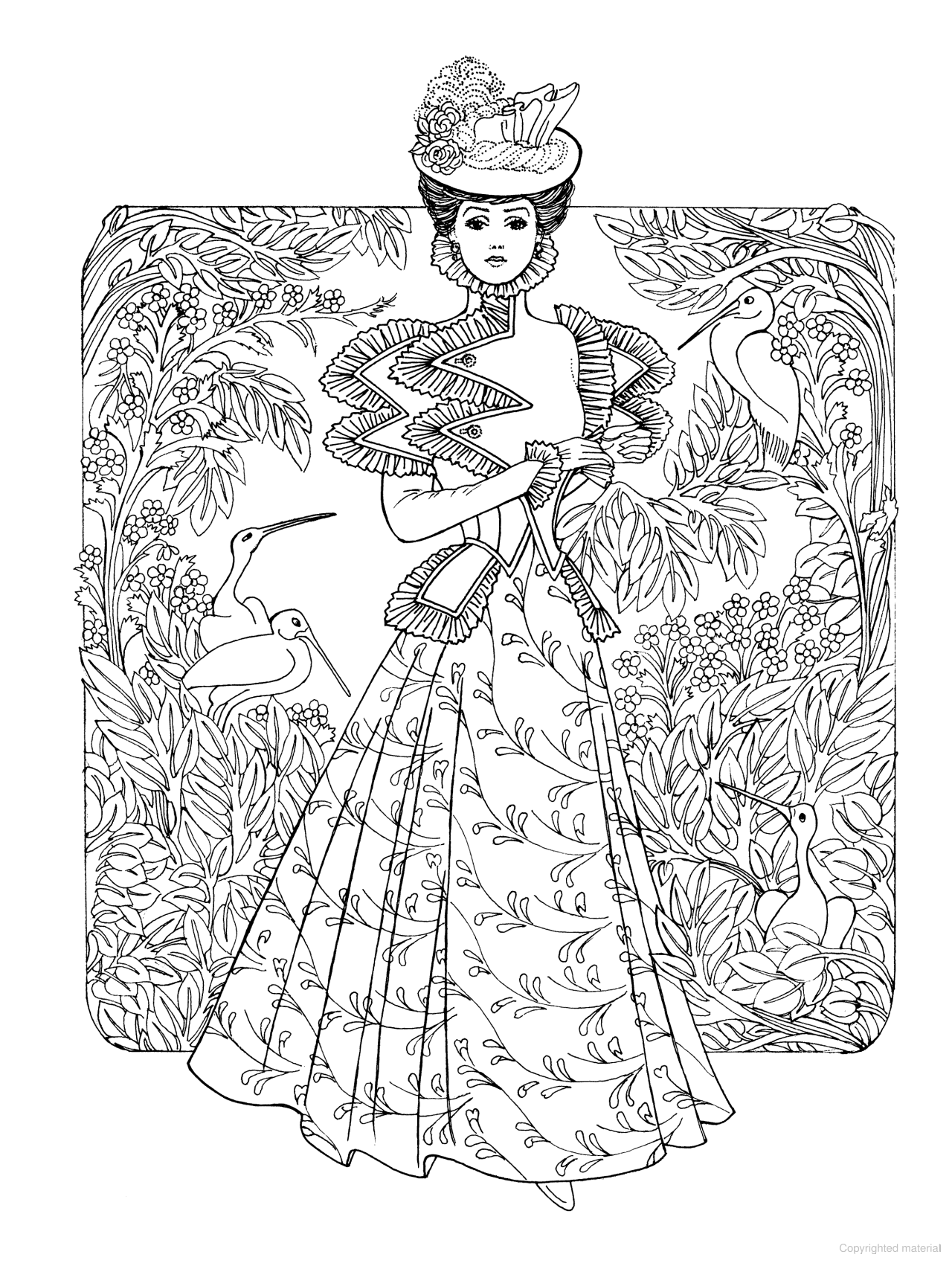 Creative Haven® Coloring Book: Art Nouveau Fashions