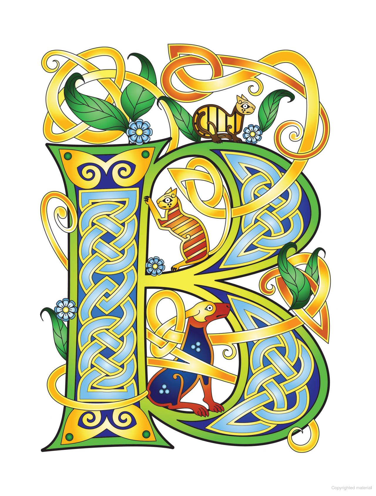 DVR Creative Haven® Coloring Book: Celtic Alphabet Designs