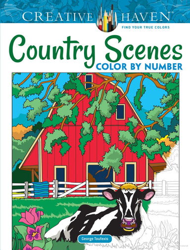 DVR Creative Haven® Color-By-Number: Country Scenes