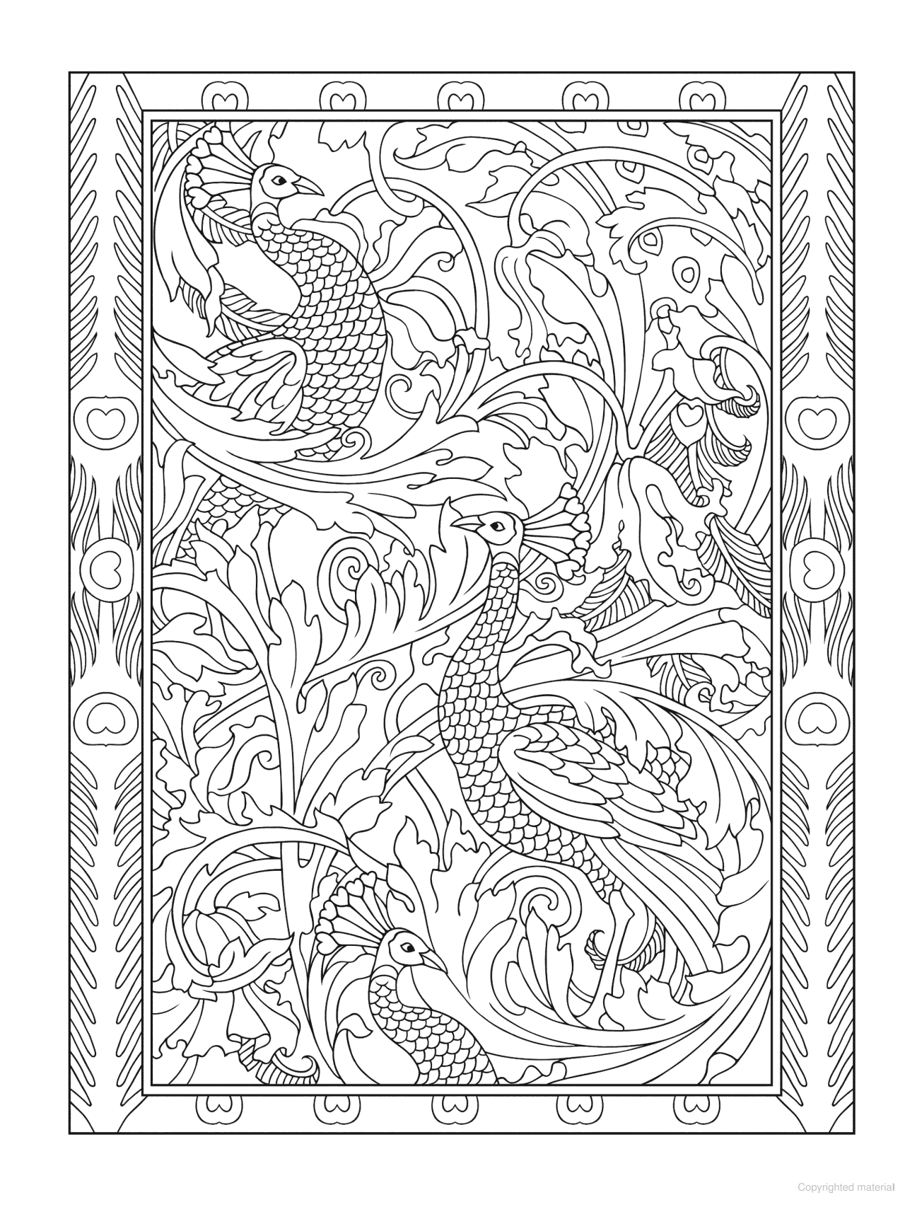 DVR Creative Haven® Coloring Book: Peacock Designs