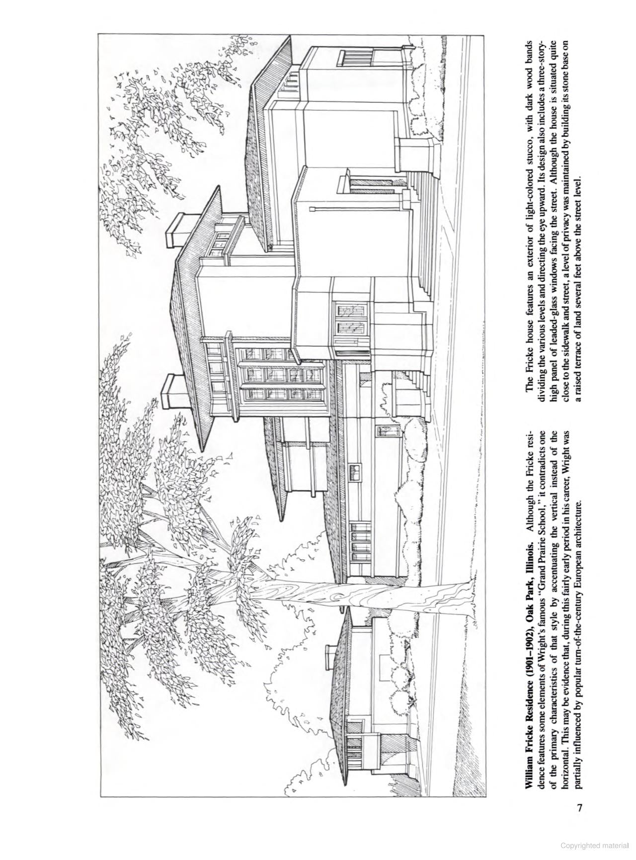 Famous Buildings of Frank Lloyd Wright Coloring Book