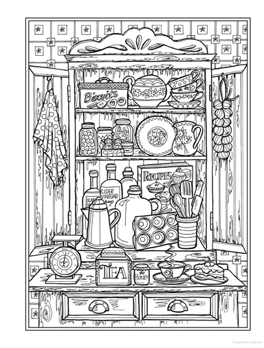 Creative Haven® Coloring Book: Country Kitchen Charm