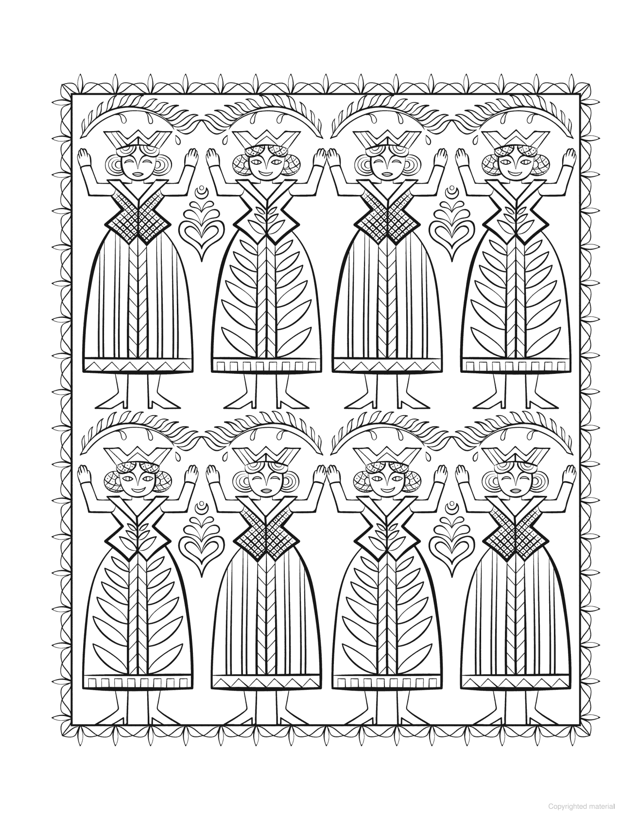 Creative Haven® Coloring Book: Scandinavian Folk Art