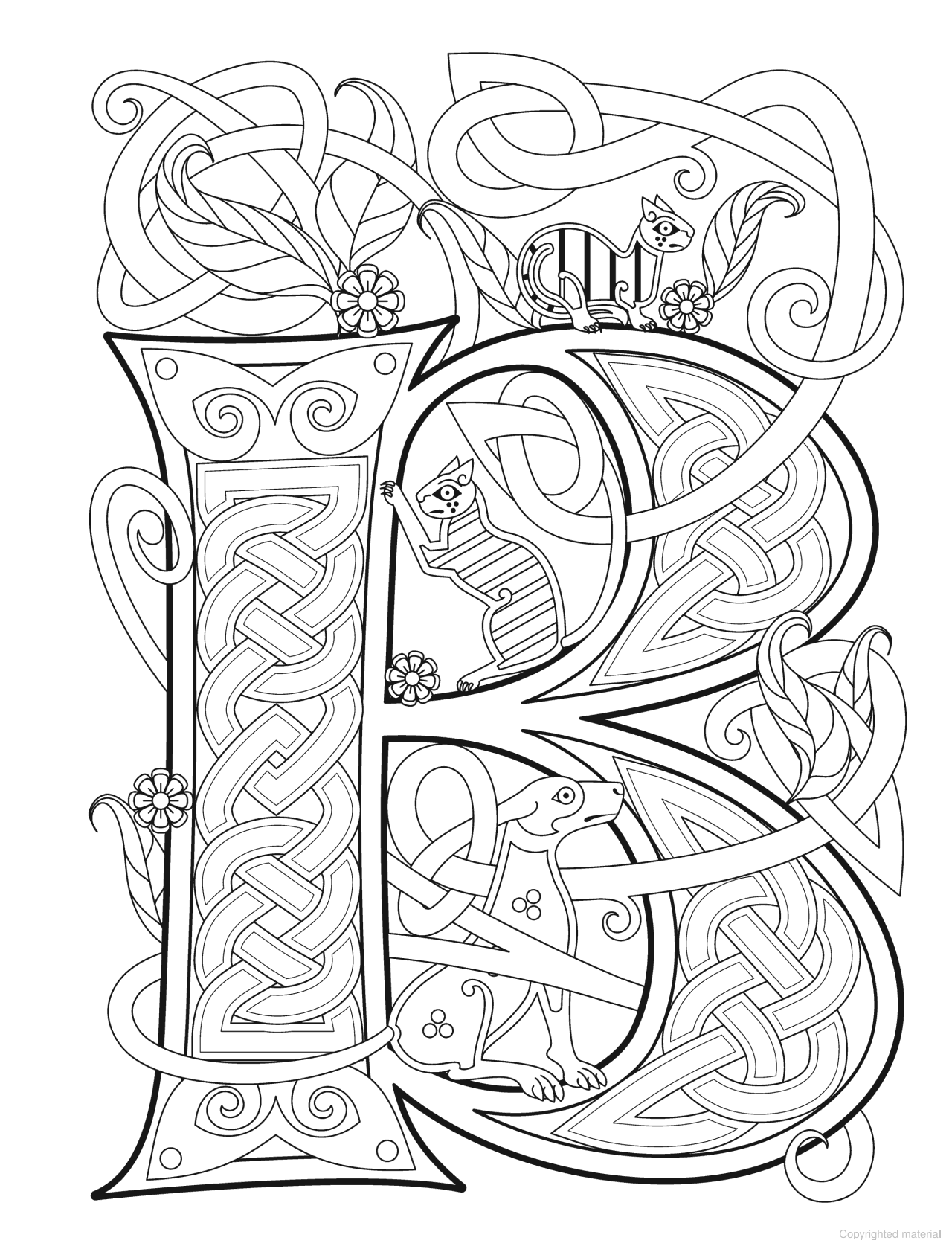 DVR Creative Haven® Coloring Book: Celtic Alphabet Designs