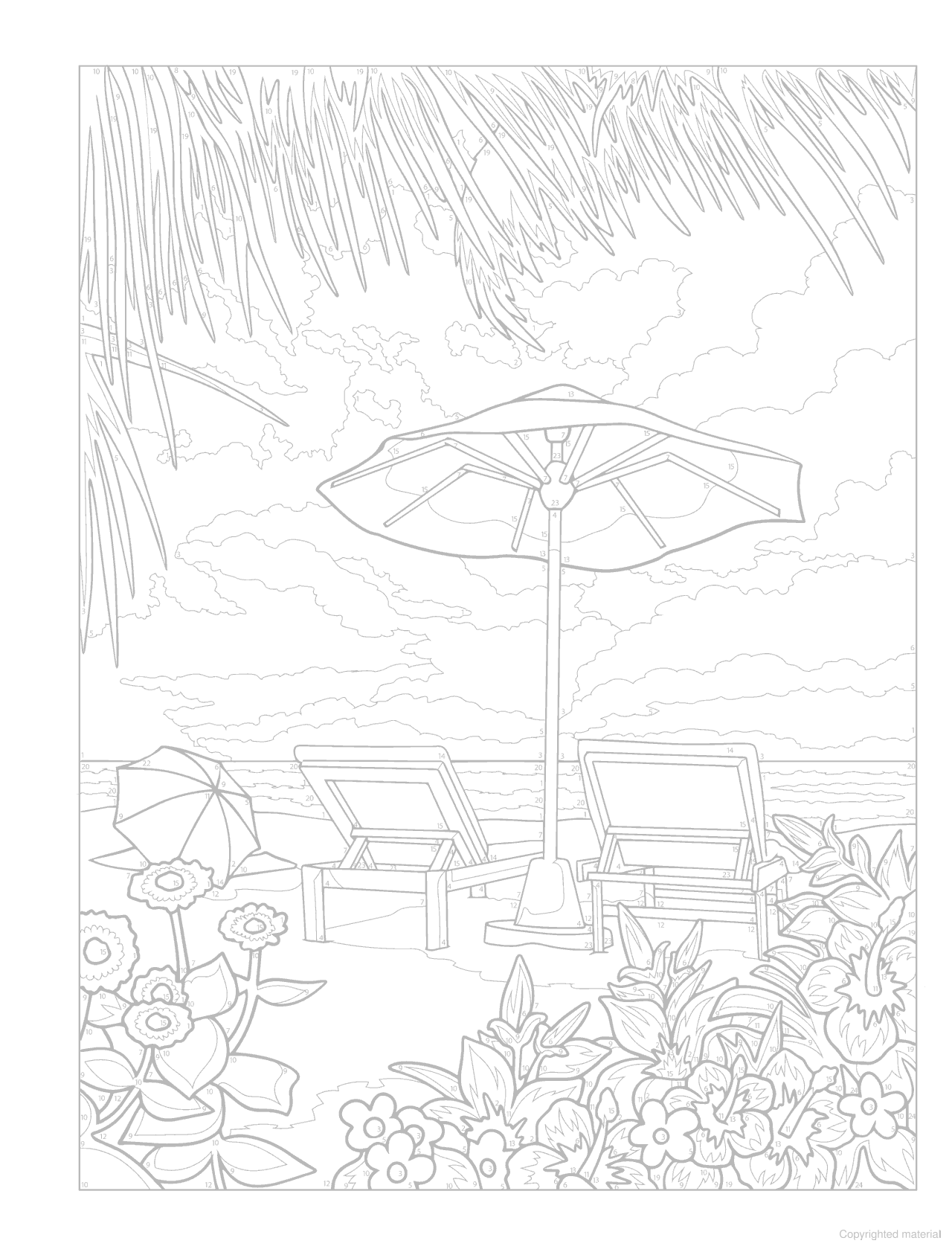 Creative Haven® Color-By-Number: Wanderlust