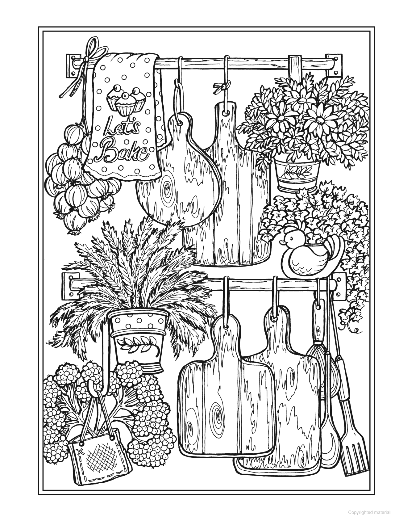 Creative Haven® Coloring Book: Country Kitchen Charm