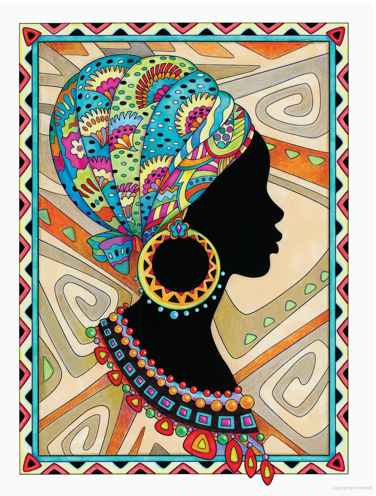 DVR Creative Haven® Coloring Book: African Glamour