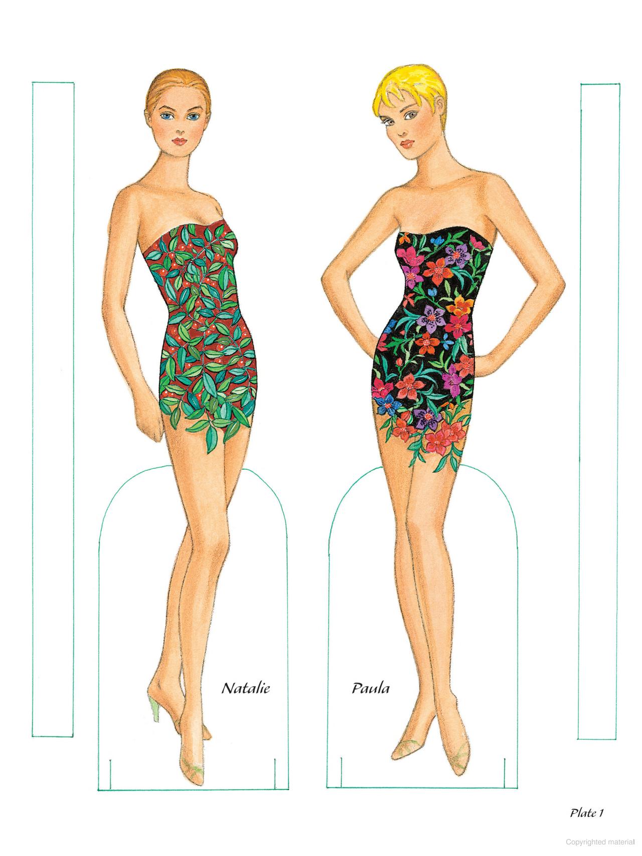 Flower Fashion Fantasies Paper Dolls