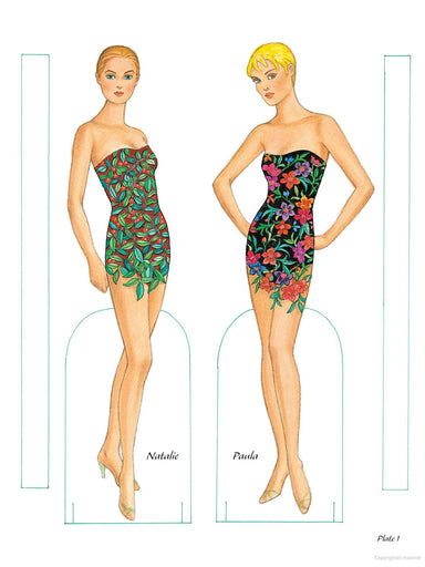 Flower Fashion Fantasies Paper Dolls