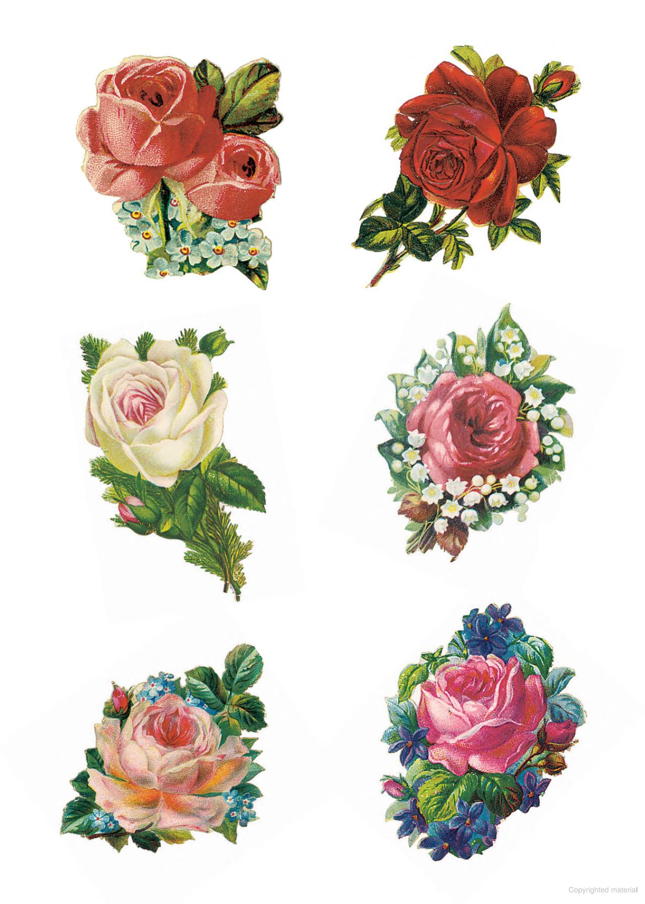 DVR Glitter Stickers: Roses