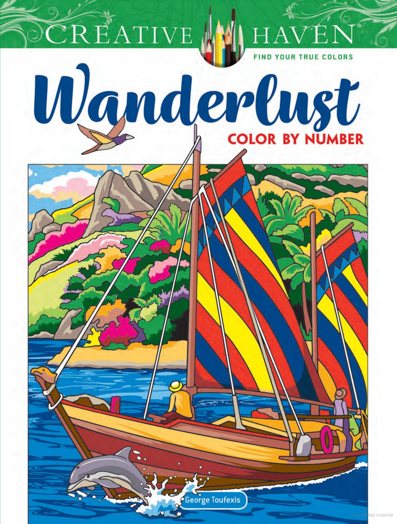 Creative Haven® Color-By-Number: Wanderlust