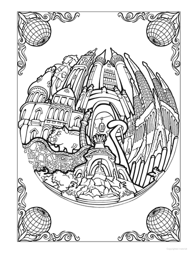 DVR Creative Haven® Coloring Book: Circular Cities