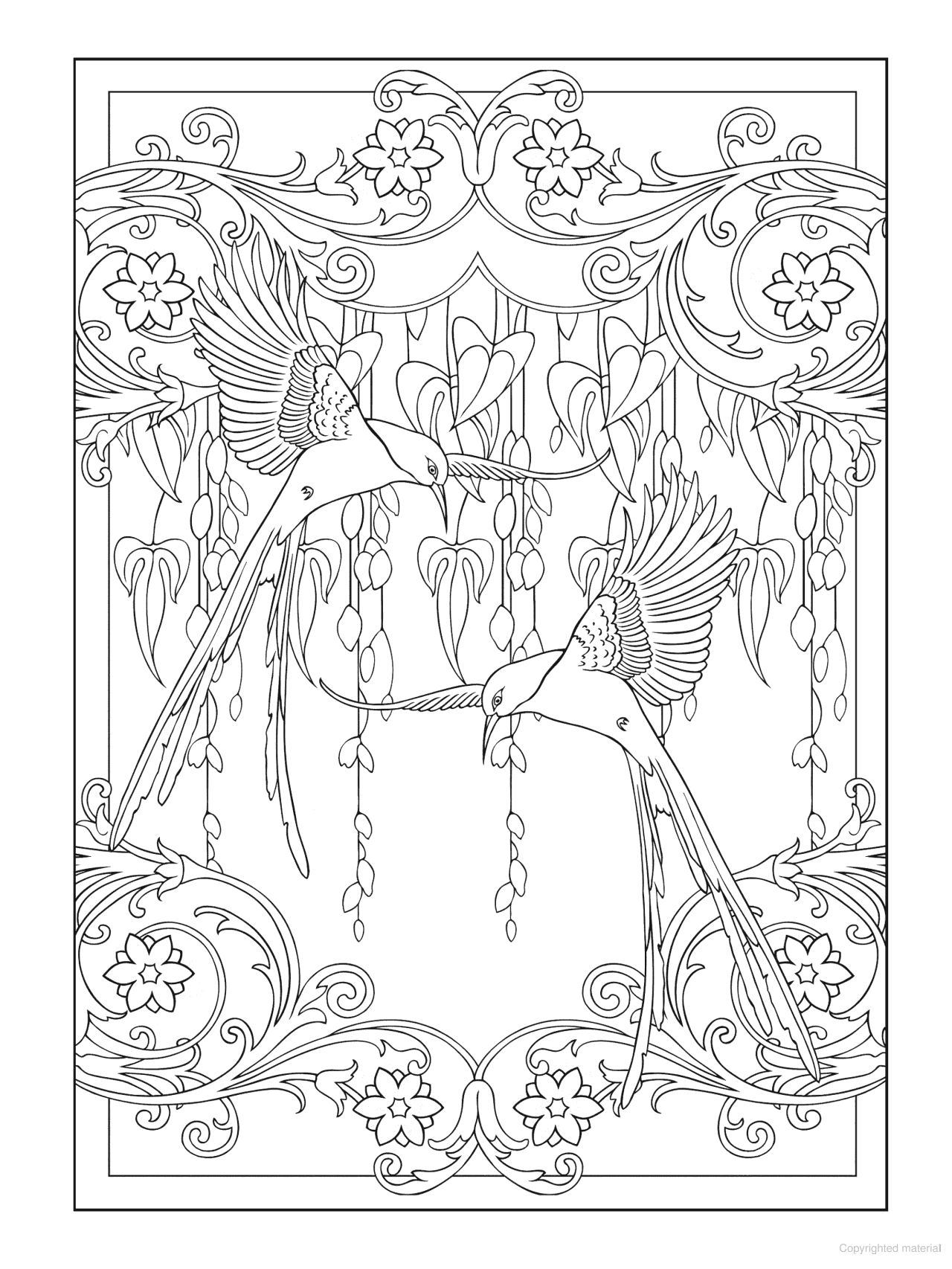DVR Creative Haven® Coloring Book: Art Nouveau Animal Designs
