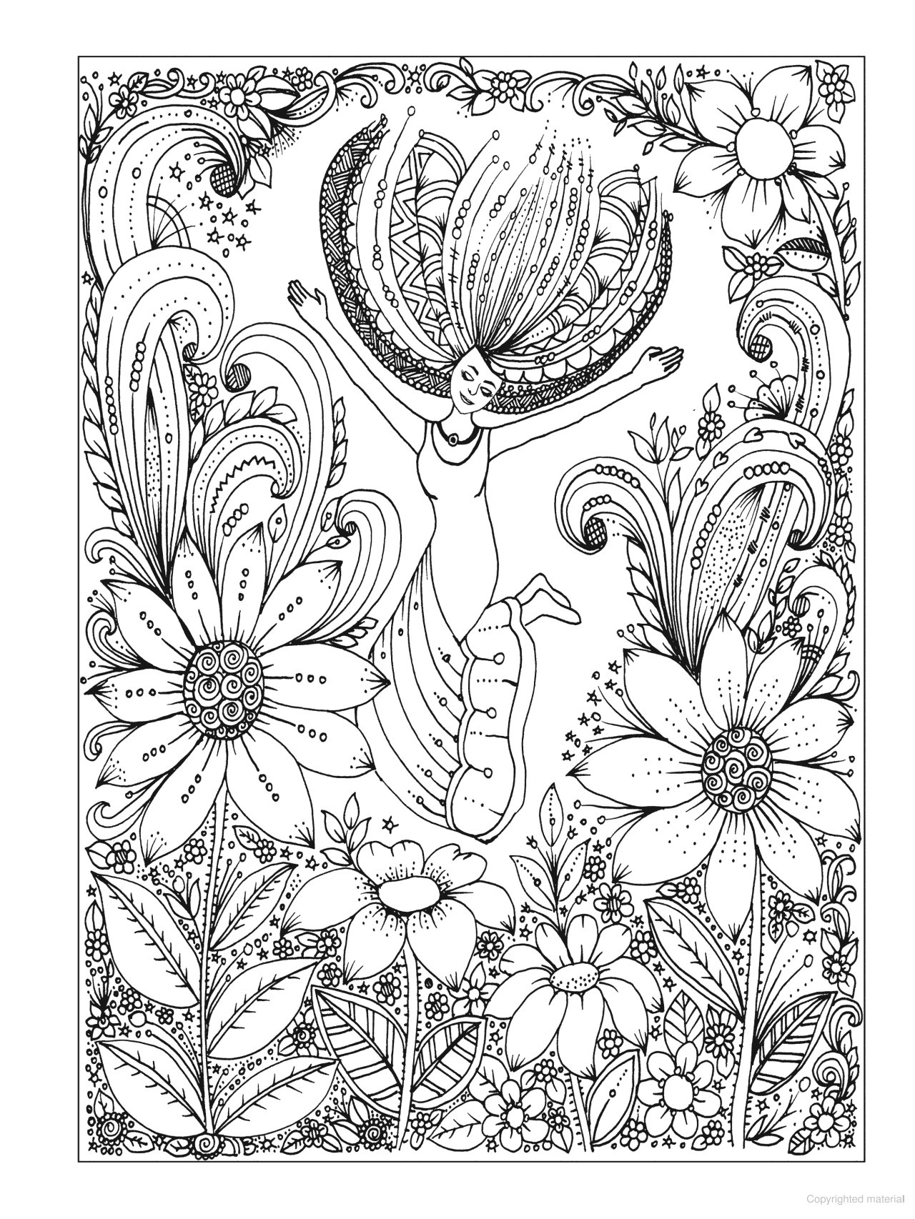 DVR Creative Haven® Coloring Book: Belles and Blossoms
