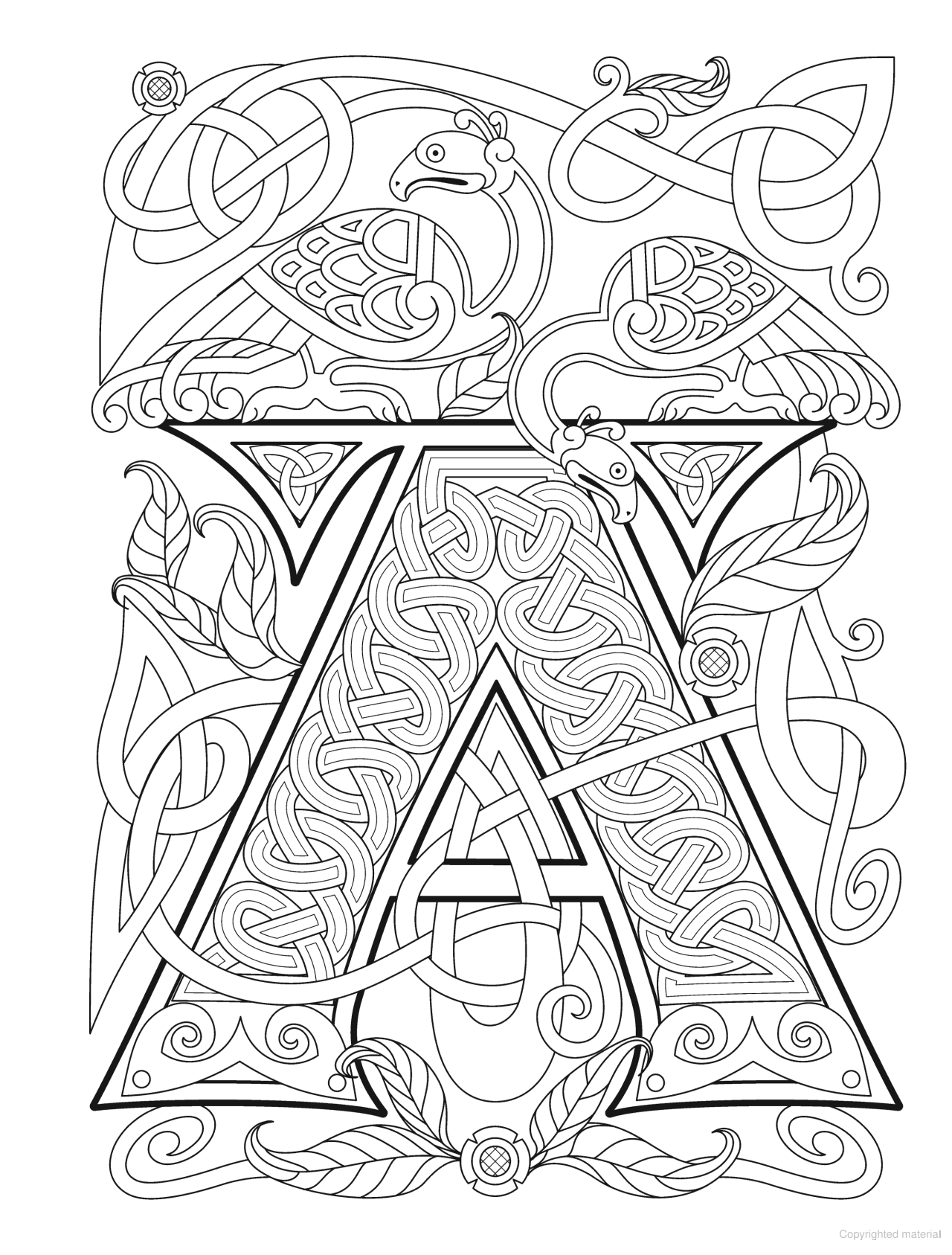 DVR Creative Haven® Coloring Book: Celtic Alphabet Designs