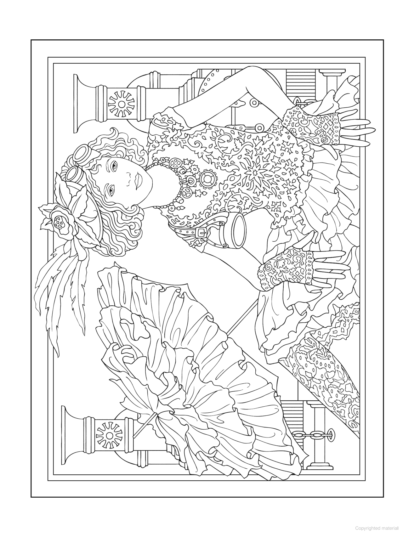 DVR Creative Haven® Coloring Book: Steampunk Fashions