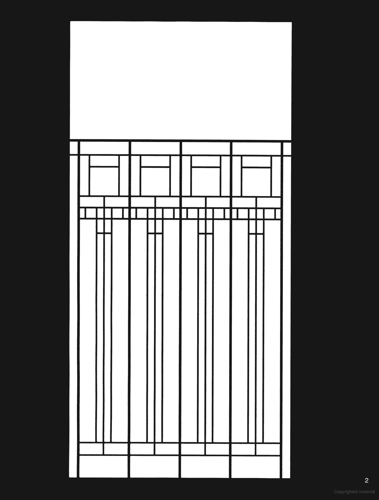 DVR Frank Lloyd Wright Window Designs Stained Glass Coloring Book