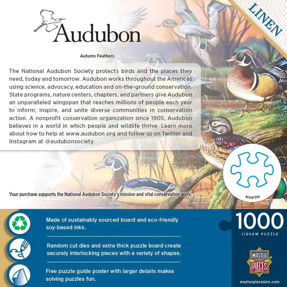 Autumn Feathers 1000 Piece Audubon Puzzle