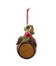 I Believe in Wine Santa on Wine Barrel Ornament