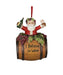 I Believe in Wine Santa on Wine Barrel Ornament