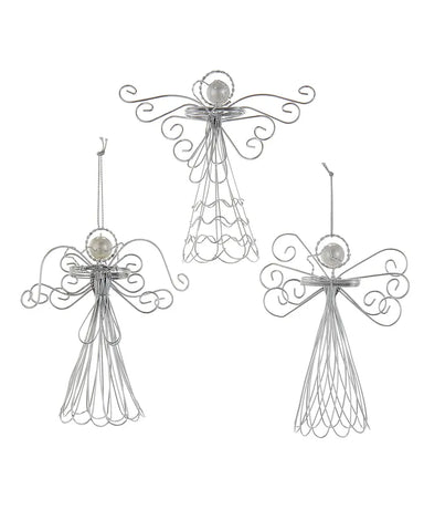 Wire Angel with Pearl Head Ornament - Single, Various Options