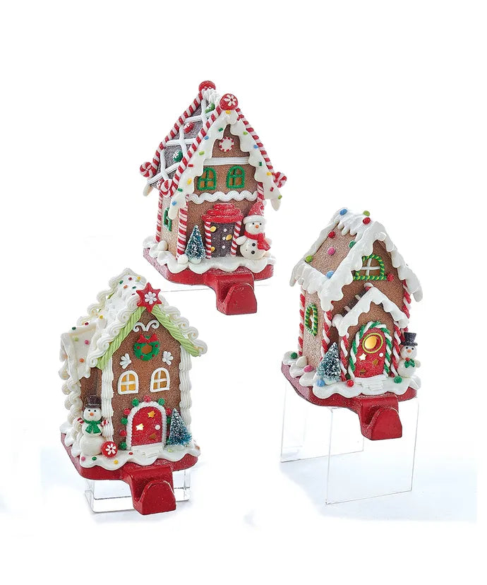 Gingerbread Candy House Stocking Holder - Single, Various Styles