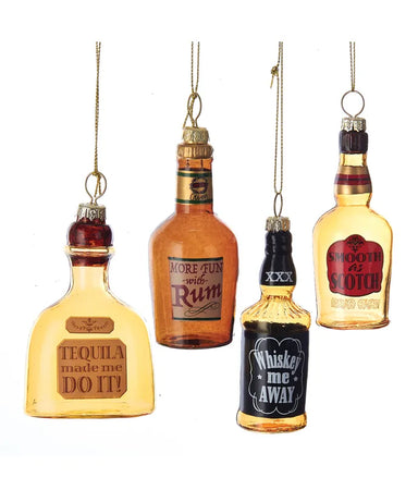 Liquor Bottle Ornament - Single, Various Options