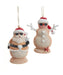Sand Santa or Snowman Ornament (Single) - Various Styles