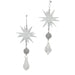 Clear and Silver Starburst Dangle Ornament - (Single) Various Styles