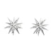 Clear and Silver Starburst Dangle Ornament - (Single) Various Styles