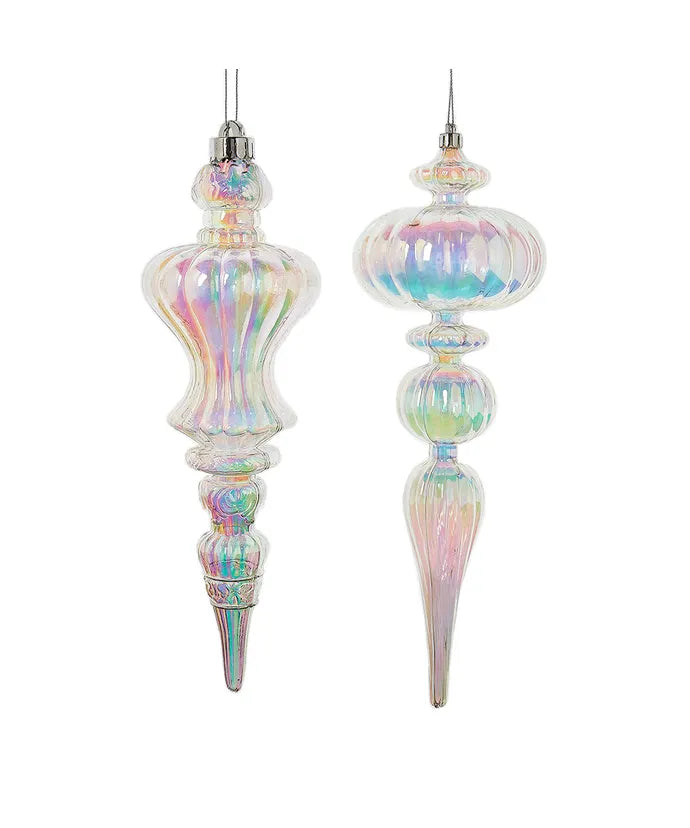 Opalescent Finial Ornament - Single, Various Styles