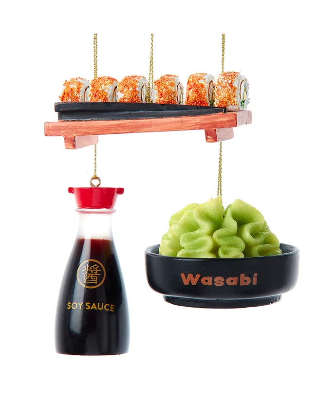 Wasabi, Soy Sauce, or Sushi Ornament (Single) Various Styles