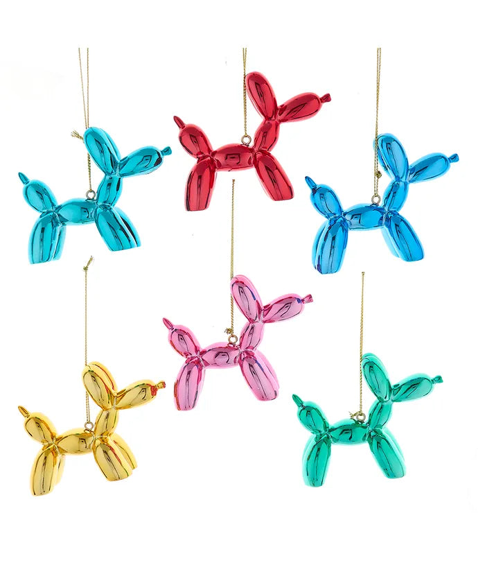 Shiny Balloon Dog Ornament (Single) - Various Colors