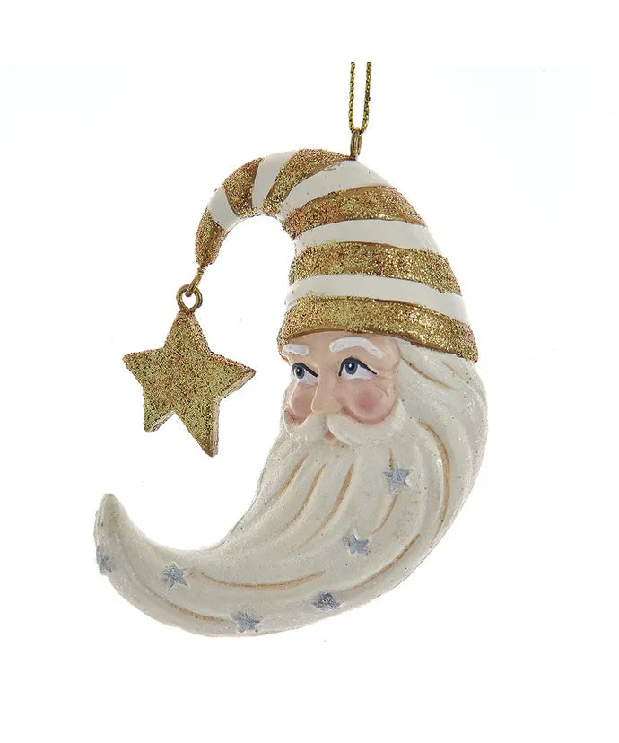 Moon Santa Ornament