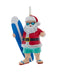 Surfing Santa Ornament